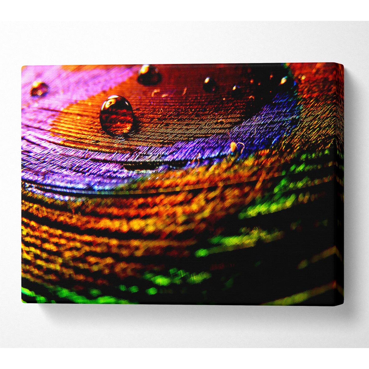Wallart-Direct - Colourful Bubble Ripples Canvas Print Wall Art - Yellow / 101.6cm thumbnail