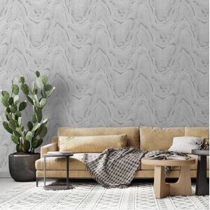 WOODGRAIN SILVER HEAVYWEIGHT WALLPAPER MURIVA