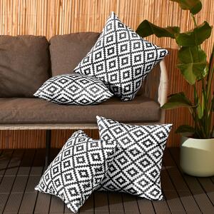 Geo Black / 4 Pack Of Geometric Outdoor Cushion Covers shot 3857977