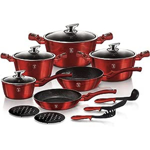 Red Berlinger Haus 15 Piece Cookware Set shot 4133697