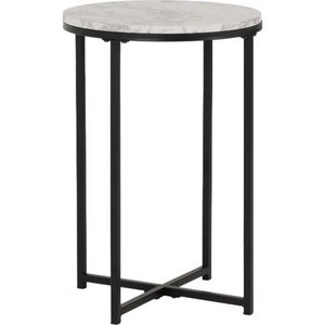 White Marble/Black Dallas Side Table shot 4742492
