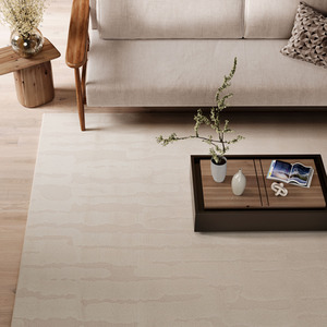 Cream Minimalist Area Rug