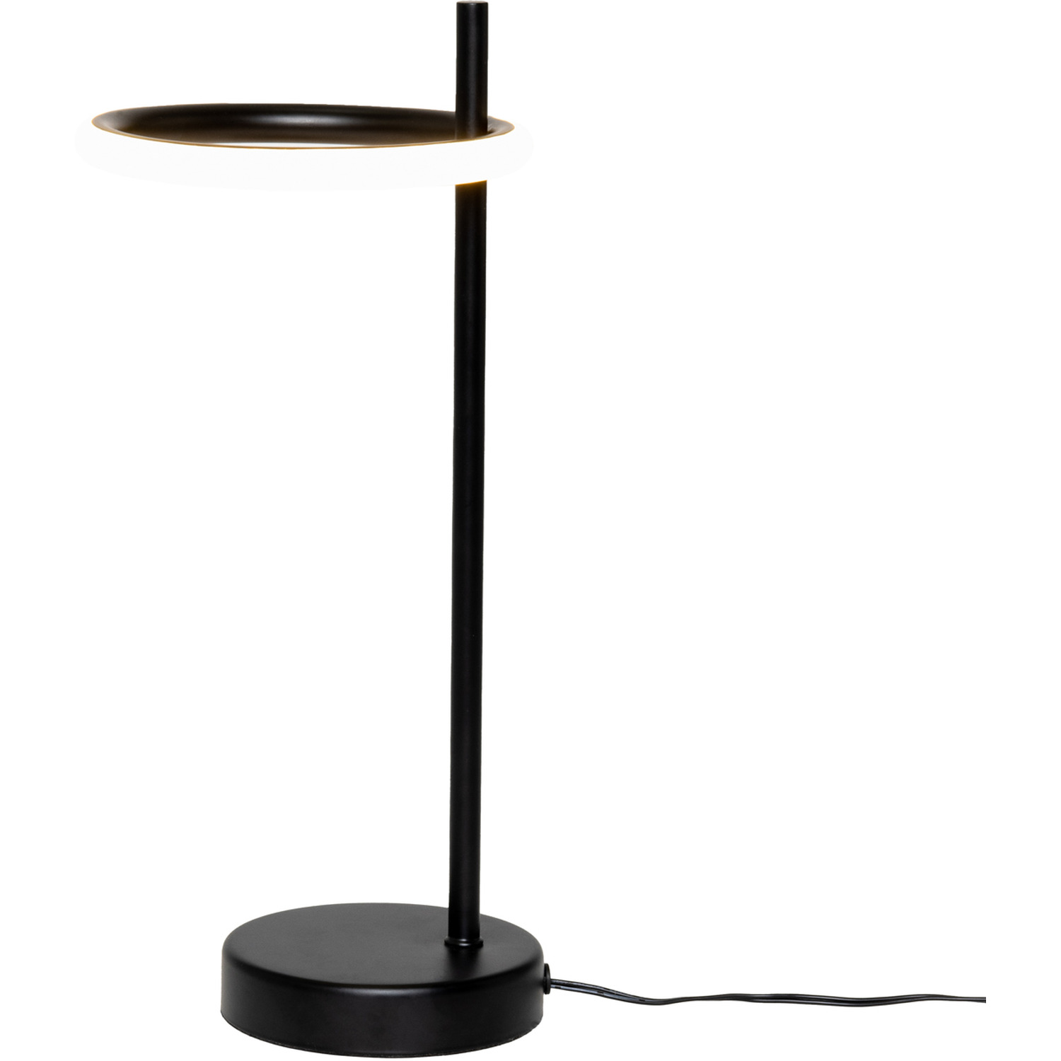 Geo LED Ring Table Lamp - Matte Black