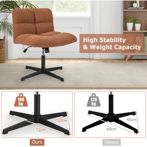 Cross Legged Office Chair Armless Desk Chair