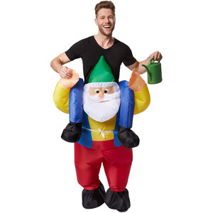 Inflatable Riding Gnome Costume