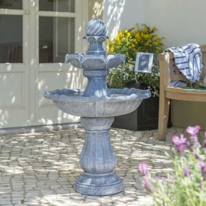 Imperial Tiered Solar Powered Water Feature with LED Lights