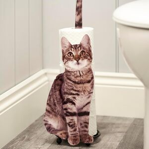 Cat Design Toilet Roll Holder Stand