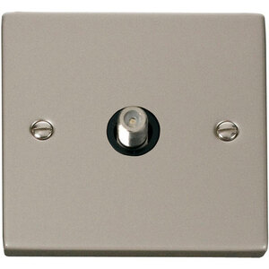 Pearl Nickel Satellite Socket 1 Gang
