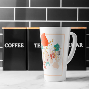 Love  Flowers Latte Mug