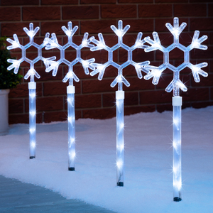Snowflake Path Lights Set of 4