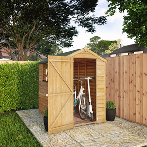 Waltons 6ft x 4ft Wooden Overlap Apex Roof Garden Storage Shed