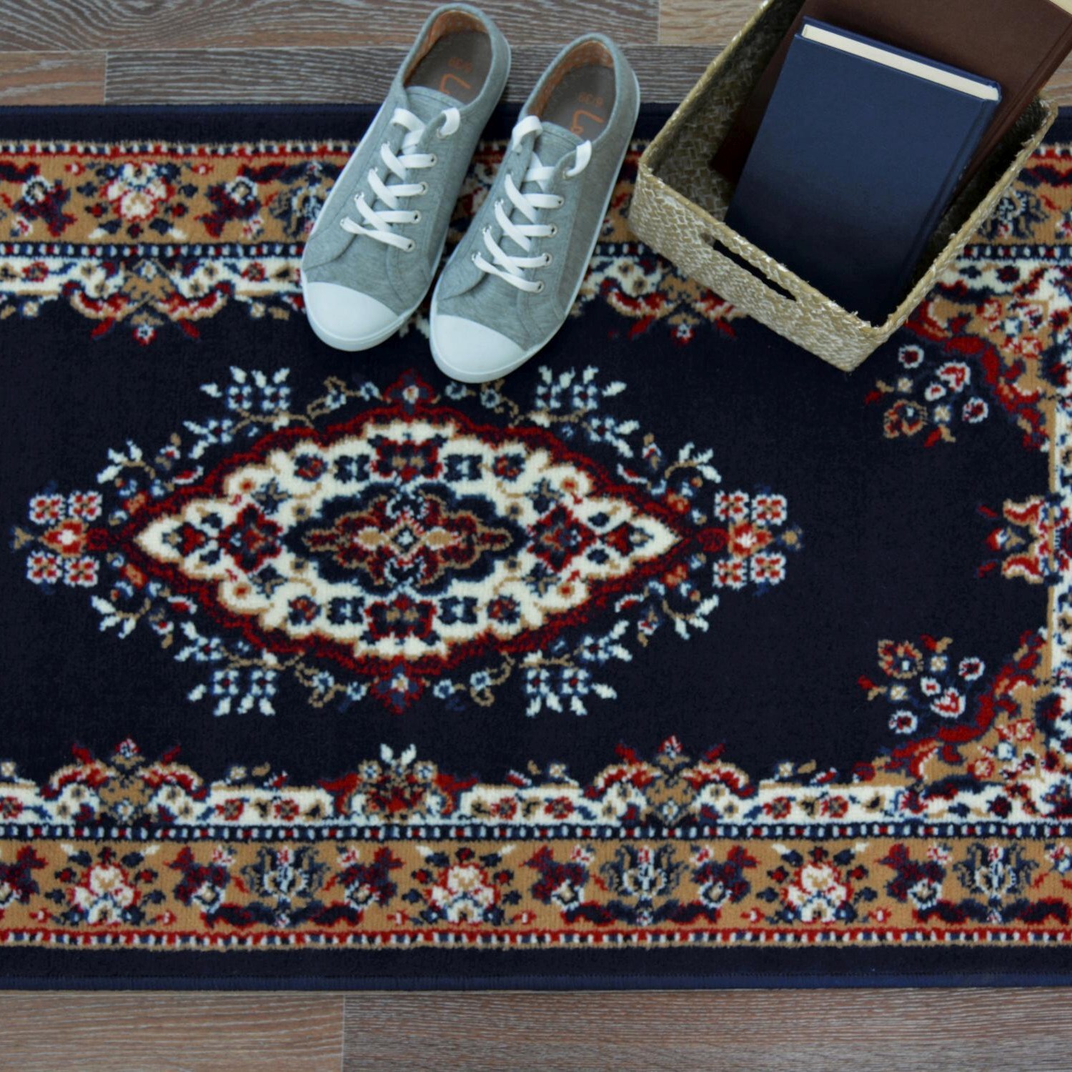 Navarre Area Rug Maestro Traditional Navy Area Rug