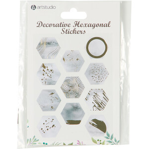 Art Studio Decorative Hexagonal Stickers
