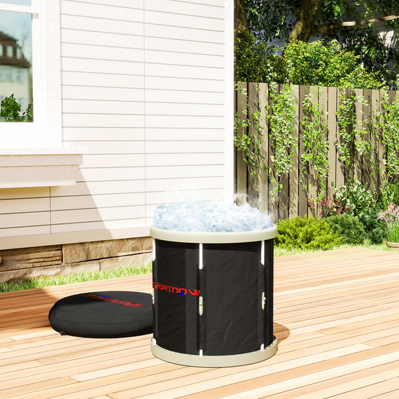 SPORTNOW 210L Ice Bath Tub Outdoor with Lid, Cover and Carry Bag 
