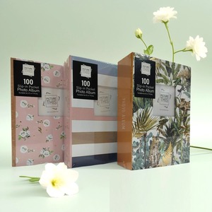 1 Patterned Photo Album 100 Pocket Slip In 6 x 4 Inch Photo Holder Book
