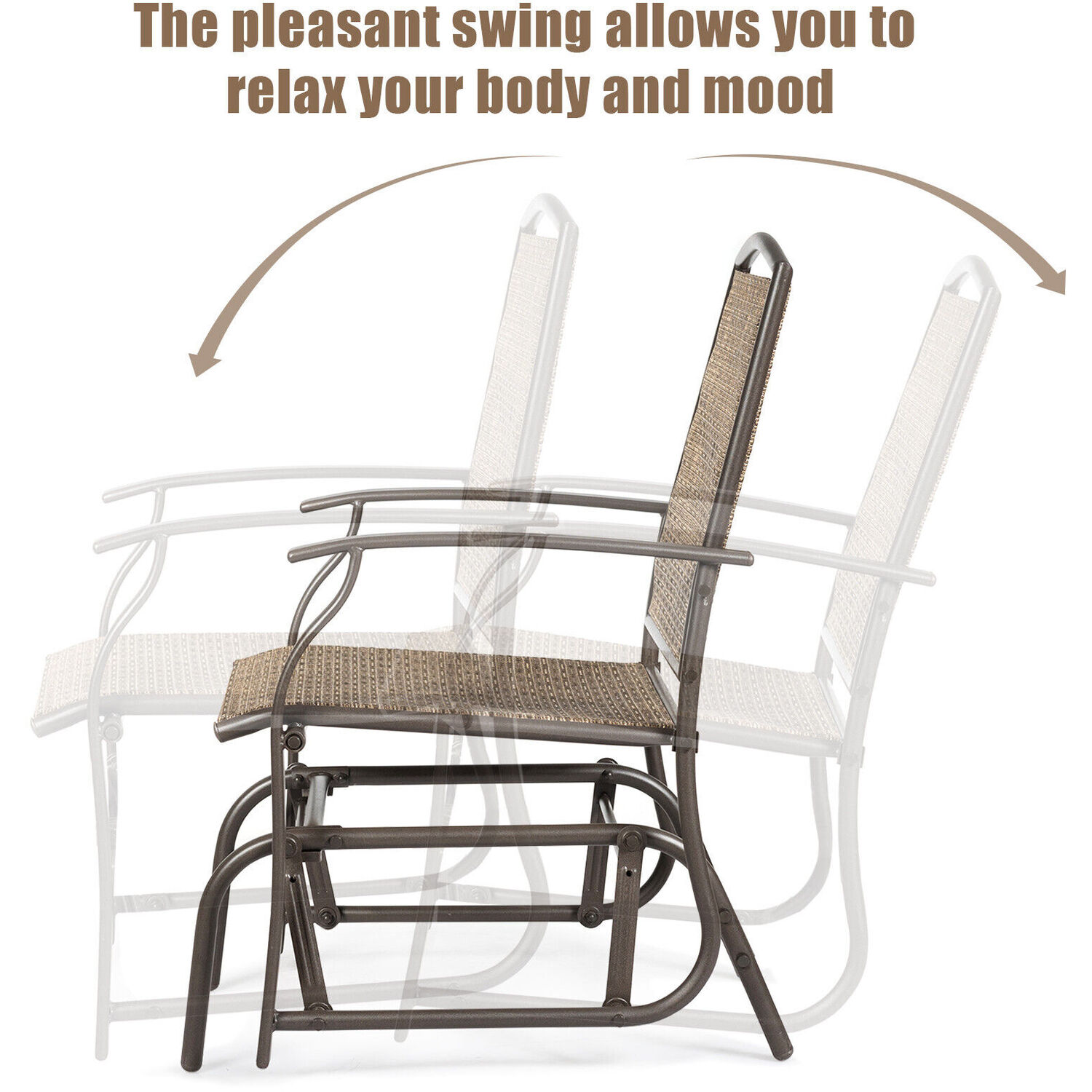 Costway Rocking Chair - BrownOP3906-2
