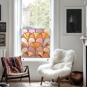 Erula Art Deco Stained Glass Privacy Window Film