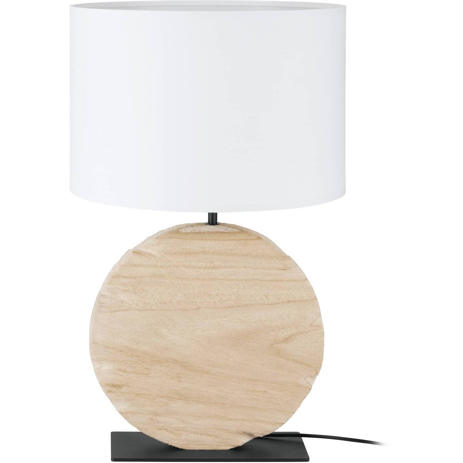Image of EGLO Contessore Sleek Natural Wood Fabric&hellip;