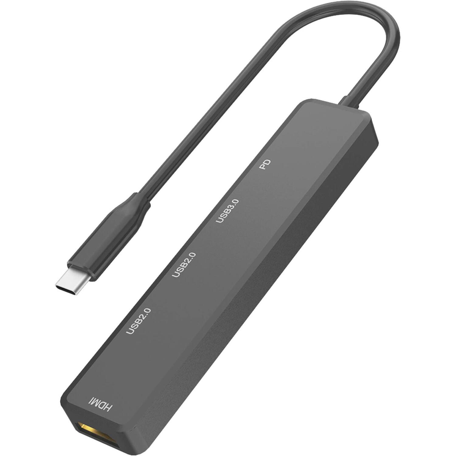 Groov-E Gvpc10bk Usb-C Multiport Hub - 5 Ports: Hdmi 4K, Pd 100W, Usb-C, Usb-A X3 - Plug & Play, Compact - Image 4