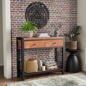 Urban Acacia 2 Drawer Console Table