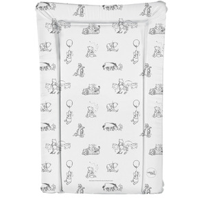 Deluxe Baby Changing Mat with Raised Edges - Black and White Winnie the Pooh