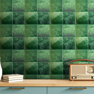 Set of 10 Self Adhesive 3D Tile Wallpaper Stickers (23cm x 23cm)
