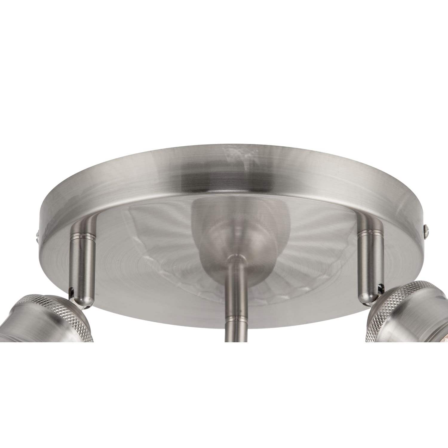 Cosylyte Milan Bathroom 3 Light Glass Round Plate Spotlight - Nickel
