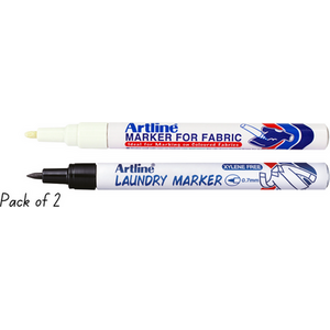 Artline Pack of Laundry Marker and Fabric Marker Pens