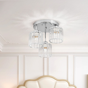 3-Light Ceiling Light with Glass Shades