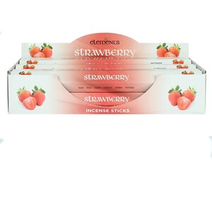 Elements Strawberry Incense Sticks Set Of 6 Packets