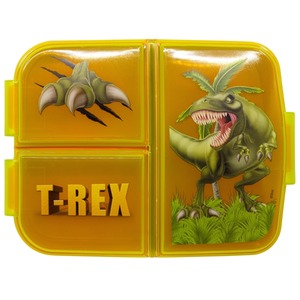 Official Licenced Dinosaur 3-Compartment School Lunch Box