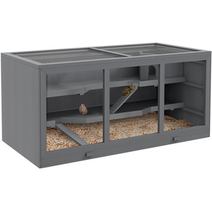 PawHut Small Animals Hutch with Openable Top
