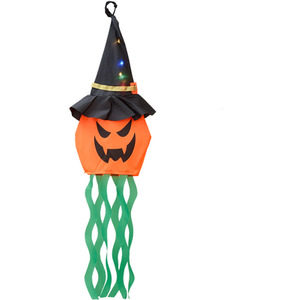 Livingandhome 5pcs Halloween Decorations Ghost Pumpkins with LED Lights