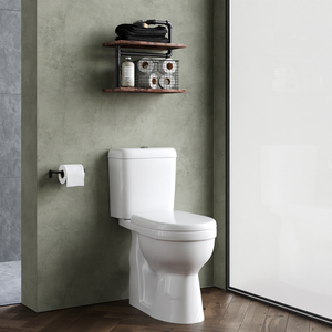 Dual Flush Comfort Height Toilet Pan, Cistern Soft Close Seat White