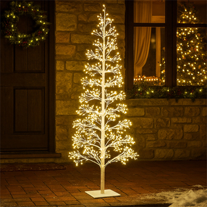Xmas Haus 180cm White Wire Tree 3000Warm White Micro Led 5M Cable