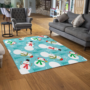 Snowman Seamless Pattern Design Style Rug