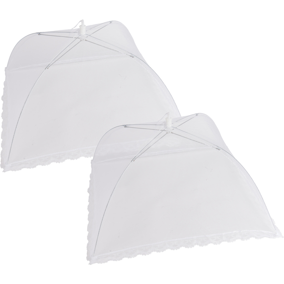 KitchenCraft Umbrella Mesh Food Cover Set - White