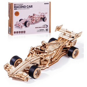 Racing Car, 3D Wooden Puzzle DIY Model Kit for Adults and Teens