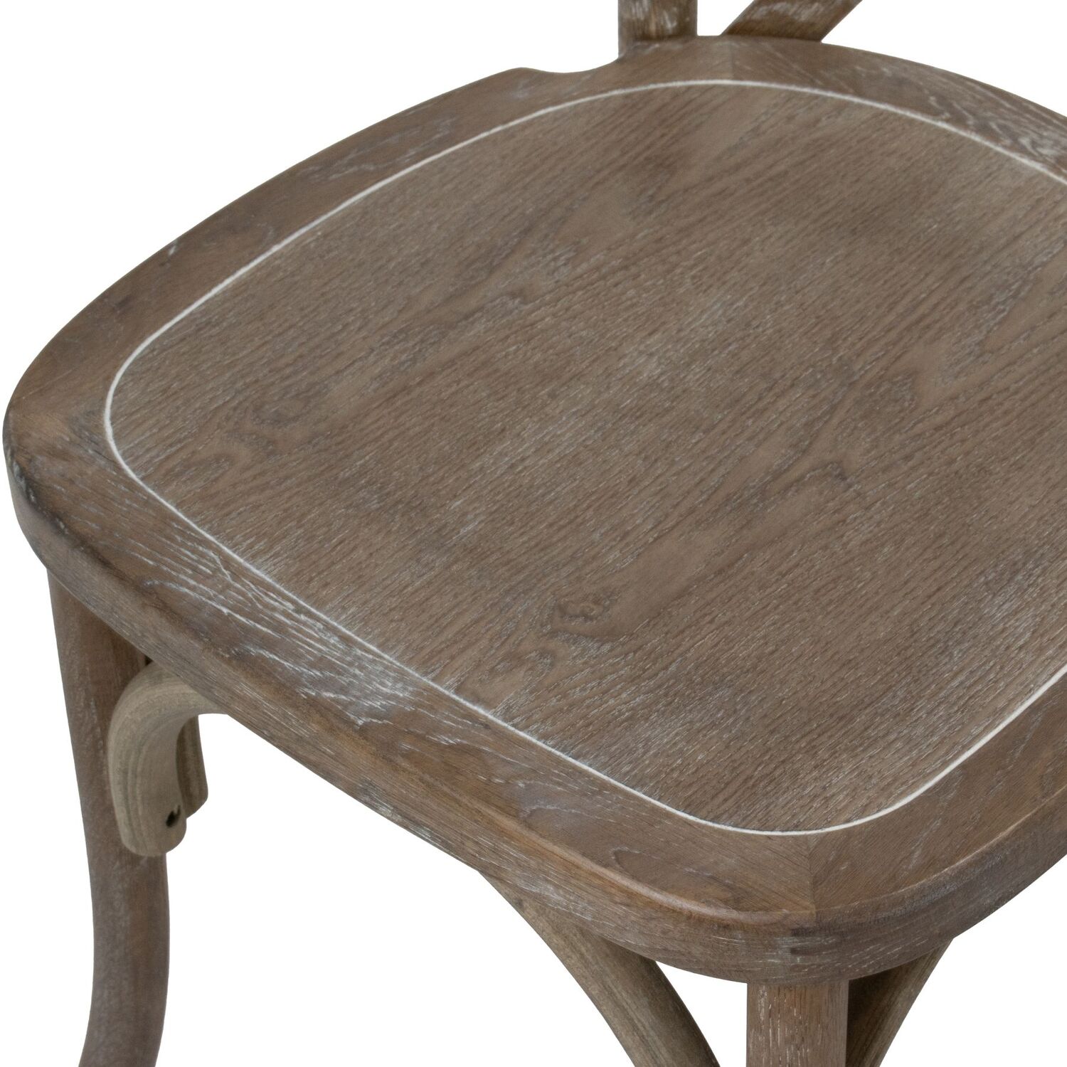 Cross Back Dining Chair With Rustic Elegance - Brown