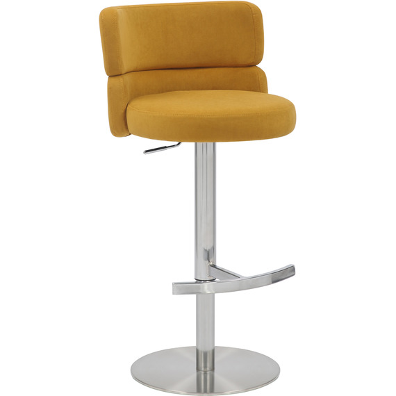 Mason Brushed Velvet Steel Bar Stool