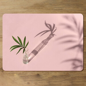 Botanical leaf on pink Designer Placemat Set