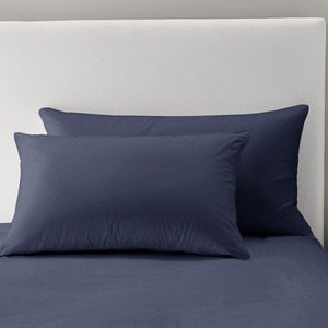 Navy / Single Soft Touch Plain Microfibre Duvet Cover and Pillowcase Set shot 11859844