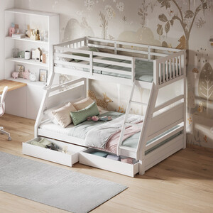 Ollie Triple Bunk Bed White