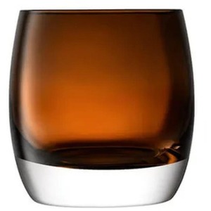 Whisky Club Glass Ice Bucket 15cm Peat Brown