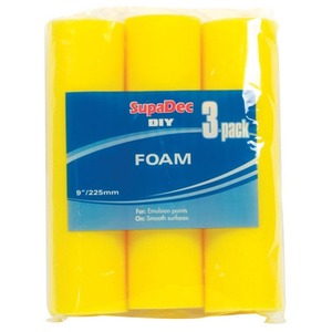 3 Foam Paint Roller Sleeves 9 Inch Refills Sponge