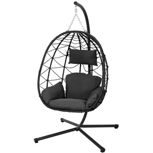 Darphe Garden Water Drop Hanging Chair with Stand and Cushion