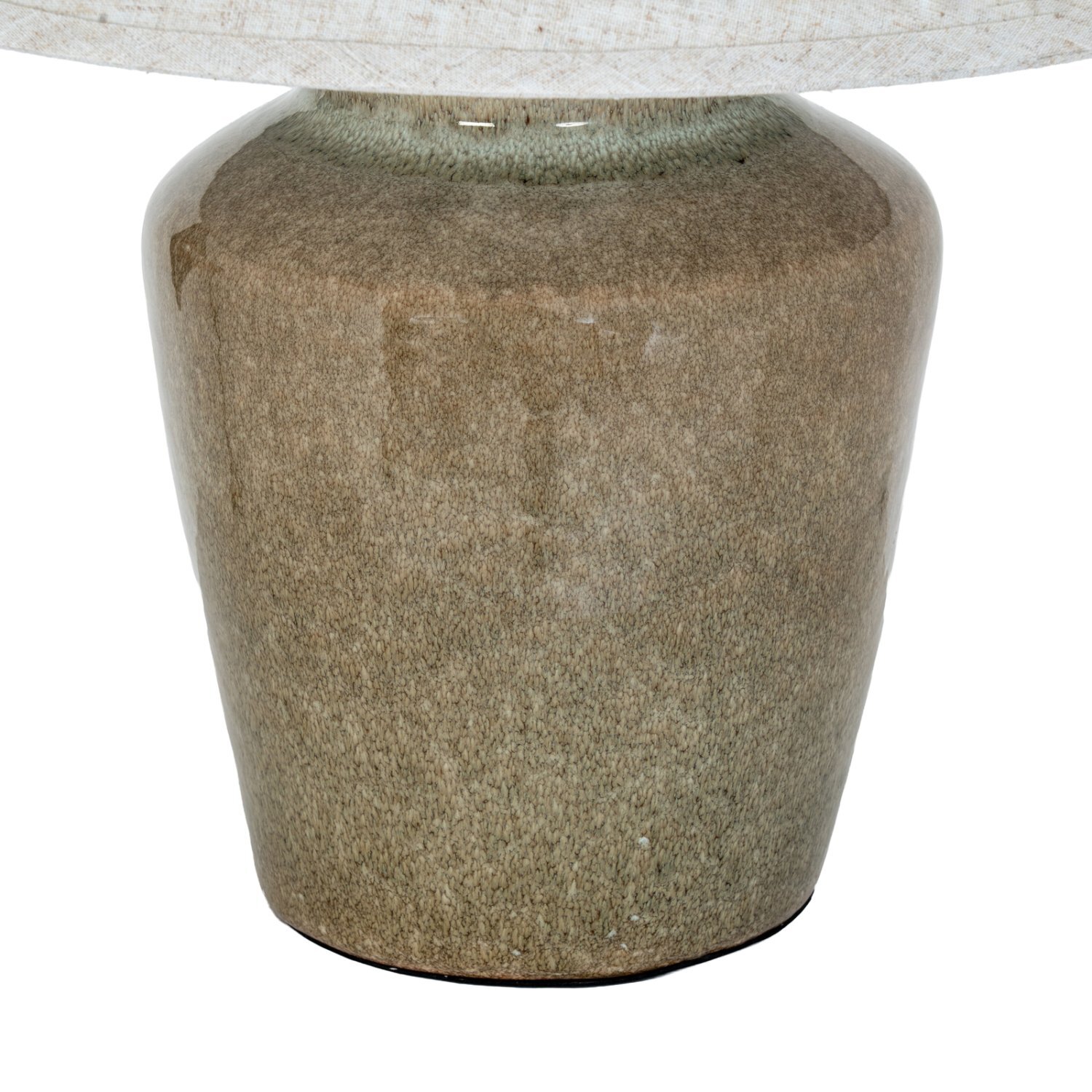 Mottura Ceramic Table Lamp With Linen Shade Elegant Modern Lighting - Light Brown