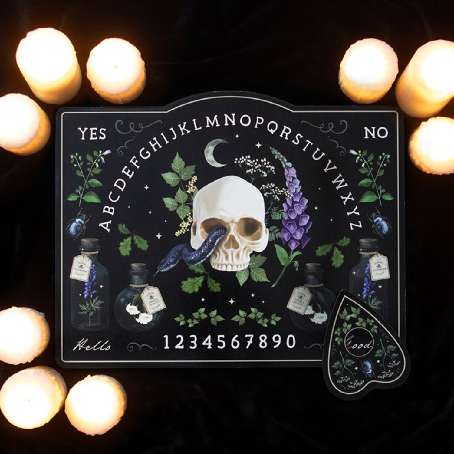 Poisonous Plants Talking Board Mystical Decorative Game - Black