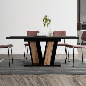 Extending Dining Table 120to160 cm MUSS Black Wotan Effect