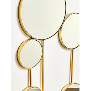 Athena Medium Round Wall Mirror With Gold Frame